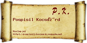 Pospisil Kocsárd névjegykártya